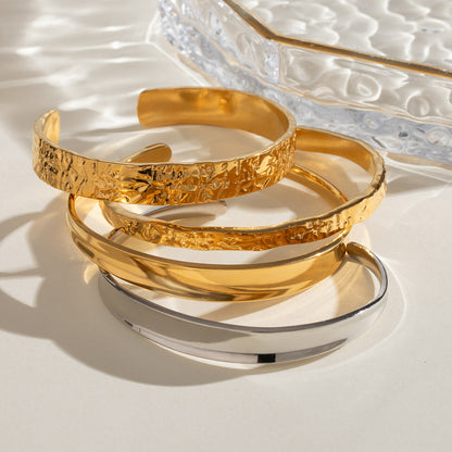 Simple All-match INS Style 18K Gold Stainless Steel Bracelet