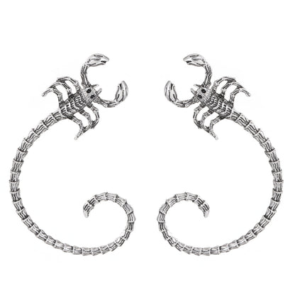 Punk Scorpion Earrings Gothic Hip-hop Style Creative Personality Alloy Ear Clip And Ear Hook Jewelry